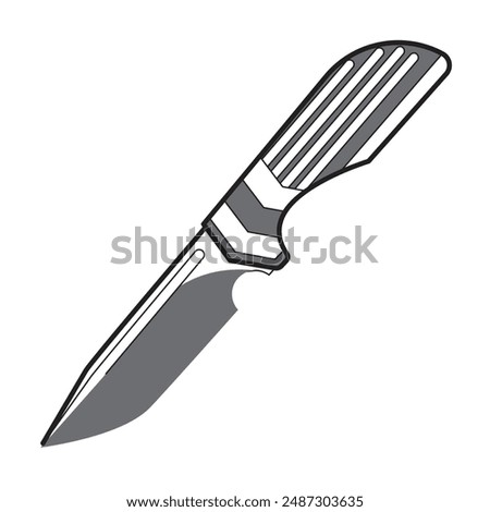 Simple Illustration of Stout Knife or Dagger