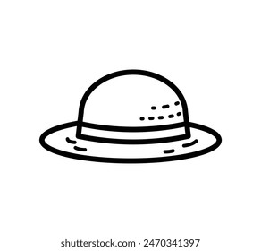 Una simple ilustración de un sombrero de paja