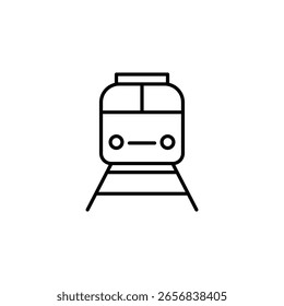 Ilustración Simple De La Vista Frontal Del Tren De Metro Sobre Fondo Transparente