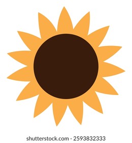 Simple Illustration Sunflower shape vector