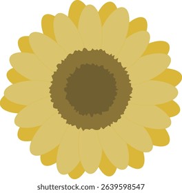 A simple illustration of a sunflower, a summer flower