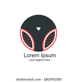 simple illustration super hero logo icon concept