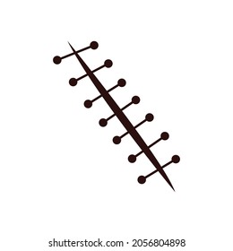 Simple illustration of suture vector icon for web design isolated on white background. 