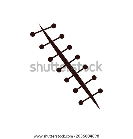 Simple illustration of suture vector icon for web design isolated on white background. 