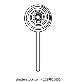 Simple illustration of sweet candy on a stick for halloween day