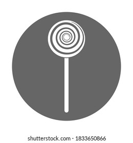Simple illustration of sweet candy on a stick for halloween day