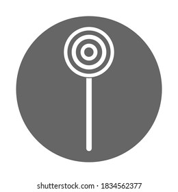 Simple illustration of sweet candy on a stick for halloween day