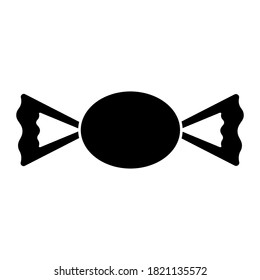 Simple illustration of sweet wrapped candy for halloween day