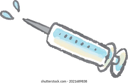 Simple illustration of syringe with soft touch
