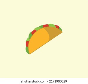 Simple illustration of a taco