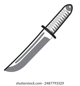 Einfache Illustration von Tanto Messer, Dolch