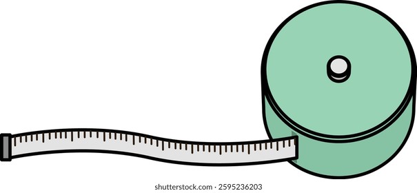 Simple illustration of a tape measure