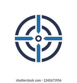 Simple Illustration of Target Icon