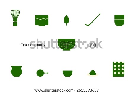 Simple illustration of tea ceremony