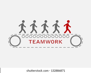 simple illustration of teamwork