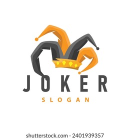 Einfache Illustrationsvorlagenjester mit minimalistischem Joker-Clowdesign