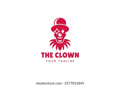 Simple illustration template jester hat logo minimalist joker clown design