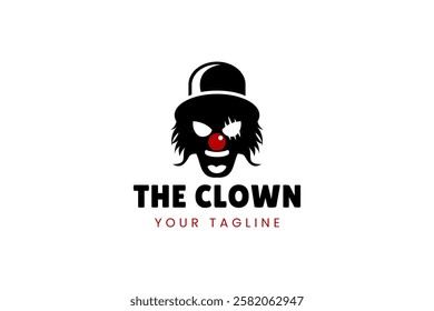 Simple illustration template jester hat logo minimalist joker clown design