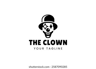 Simple illustration template jester hat logo minimalist joker clown design