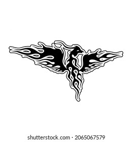 Plantilla de ilustración simple de un fénix.