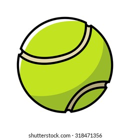 Simple illustration of a tennis ball