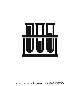 Simple illustration of test tubes on a rack for laboratory use