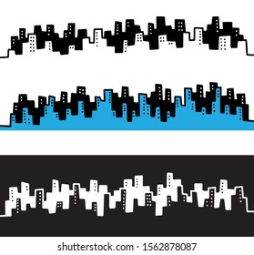 A simple illustration that abstracts the skyline of the skyscraper. Editing is easy because it is a vector material.