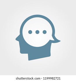 Simple illustration of a thinking icon