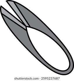 Simple illustration of thread scissors