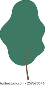 Simple illustration of three green trees