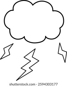 Simple illustration of a thundercloud