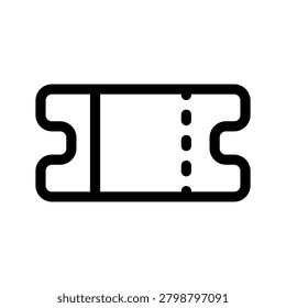 A simple illustration of a ticket for an event or occasion on a schedule