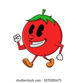 Simple illustration of tomato. Tomato illustration cute character vector.
