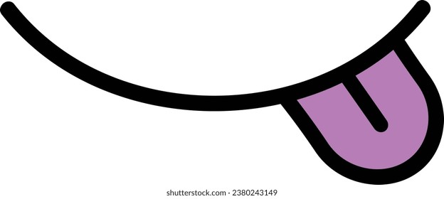 Simple illustration of tongue of a gourmand