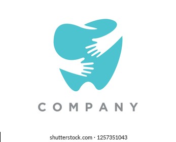 Simple illustration tooth logo for dental.