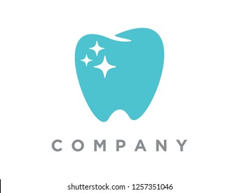 Simple illustration tooth logo for dental.