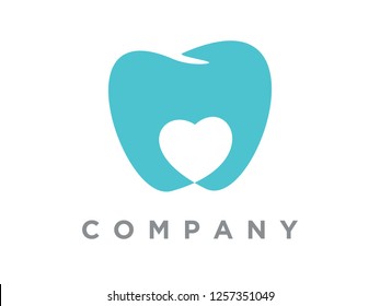 Simple illustration tooth logo for dental.