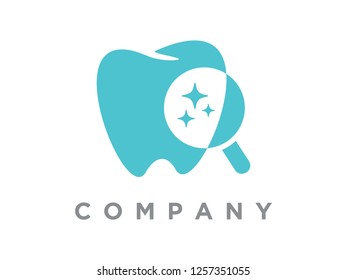 Simple illustration tooth logo for dental.