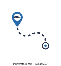 Simple Illustration of Tracking Location Icon