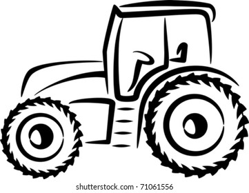 simple illustration with a tractor