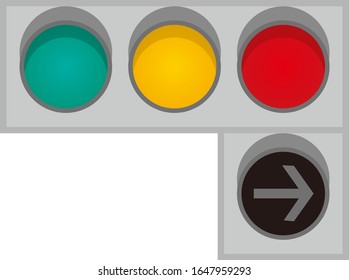 Simple illustration of traffic signal