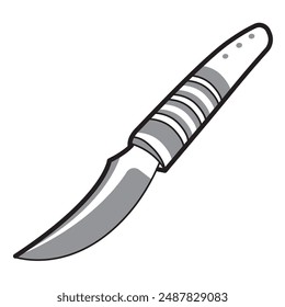 Ilustración simple de cuchillo de punto de arrastre