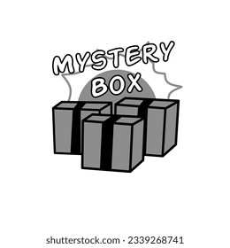 Simple illustration of tree box and ribbon