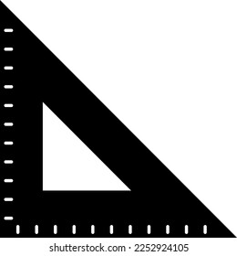 A simple illustration of a triangle ruler