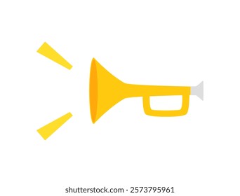 A simple illustration of a trumpet.