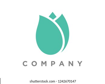 Simple illustration tulip flower.