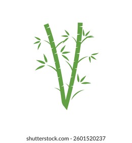 Simple illustration of two bamboo stalks.