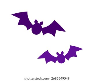 Simple illustration of two bats silhouette