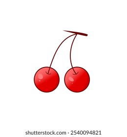 einfache Illustration zweier Kirschen
