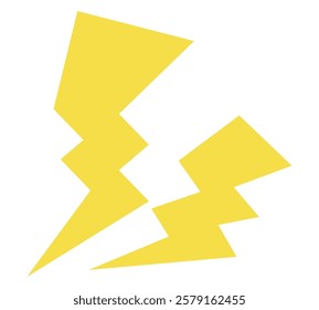 A simple illustration of two lightning bolts.